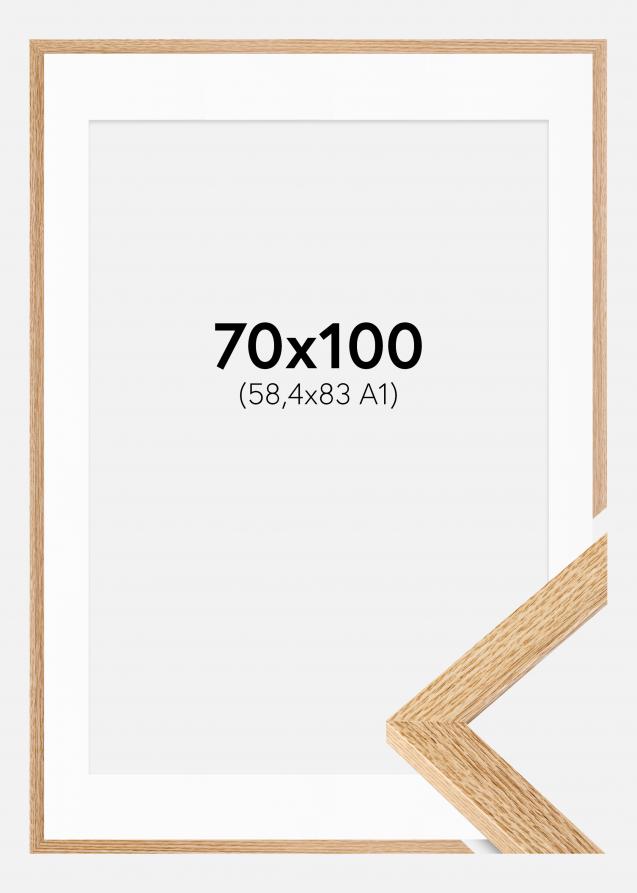Cadre Selection Chêne 70x100 cm - Passe-partout Blanc 59,4x84 cm