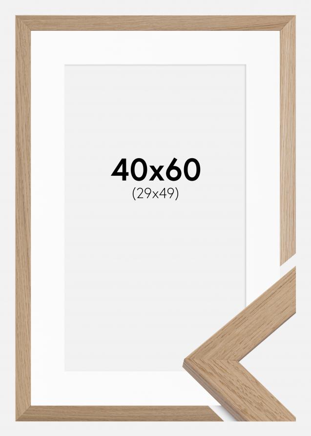Cadre Trendline Chêne 40x60 cm - Passe-partout Blanc 30x50 cm