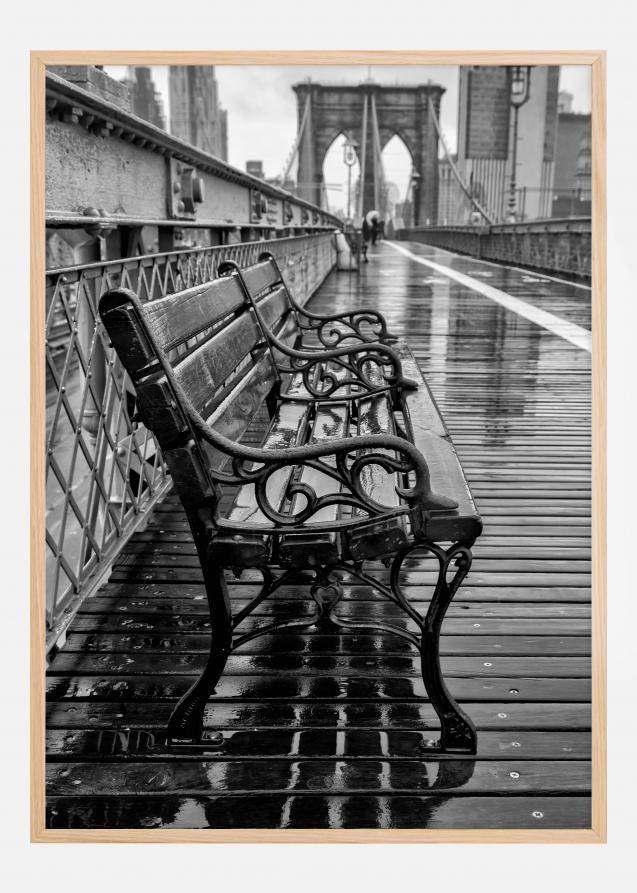 Rainy day on the bridge Poster