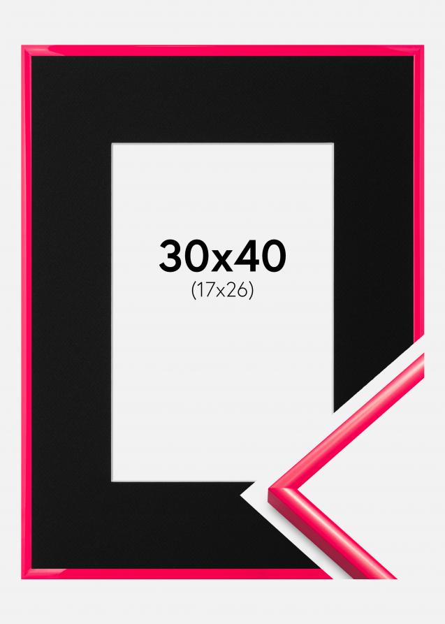 Cadre New Lifestyle Hot Pink 30x40 cm - Passe-partout Noir 18x27 cm