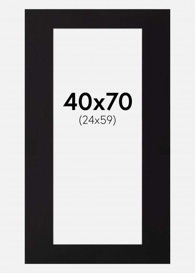 Passe-partout Noir Standard (noyau blanc) 40x70 cm (24x59)