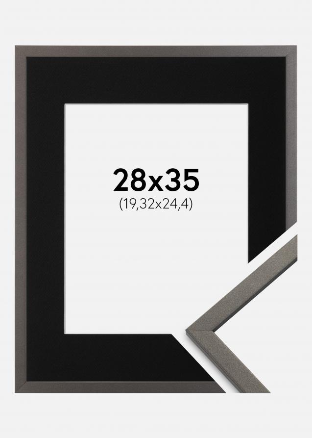 Cadre Edsbyn Graphite 28x35 cm - Passe-partout Noir 8x10 pouces