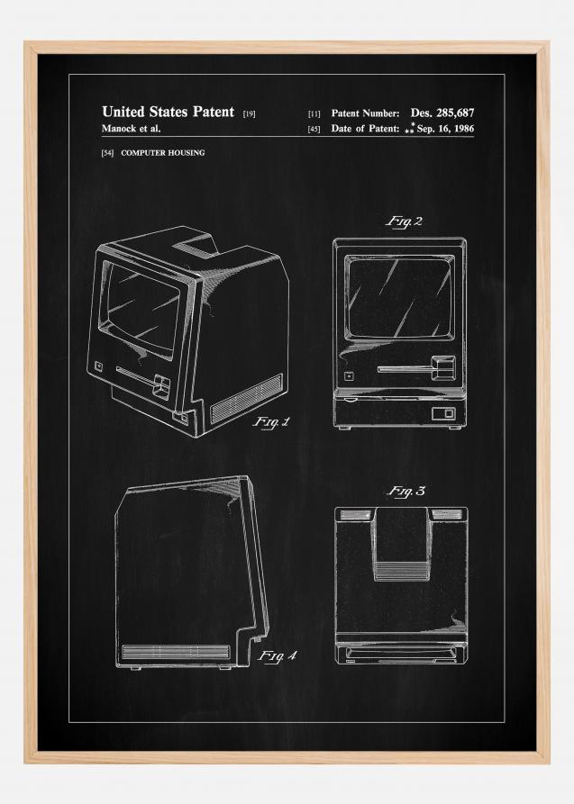 Patent Print - First Macintosh - Black Poster