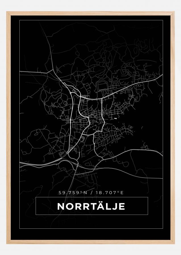 Map - Norrtälje - Black