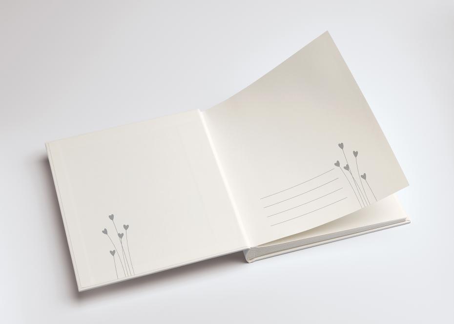 Cur Album de mariage Blanc - 28x30,5 cm (50 pages blanches / 25 feuilles)