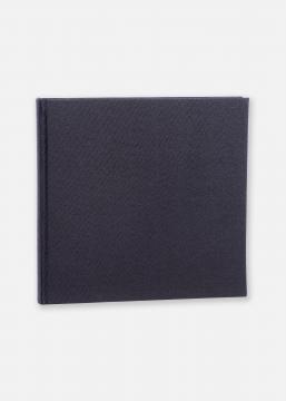 Base Line Canevas Noir 26x25 cm (40 pages blanches / 20 feuilles)