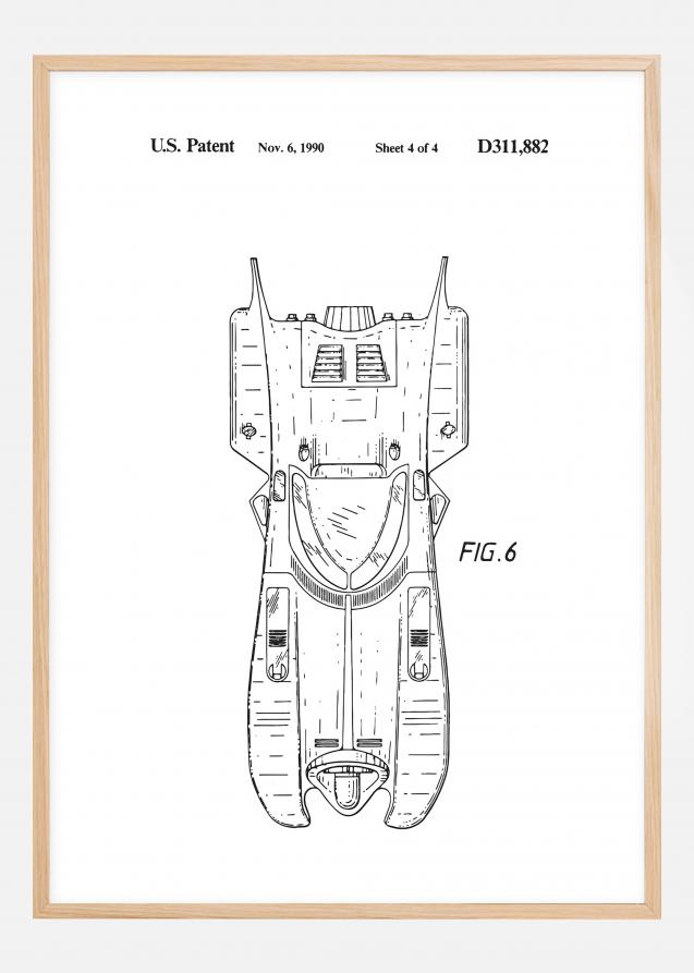 Dessin de brevet - Batman - Batmobile 1990 IIII Poster