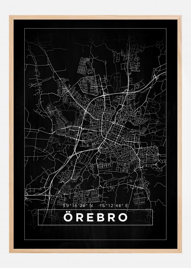 Map - Örebro - Black