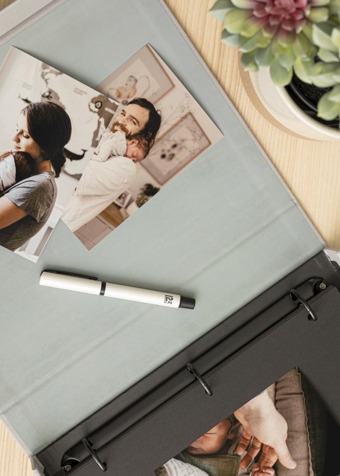 KAILA THROWBACK Grey XL - Coffee Table Photo Album (20 Pages Noires)