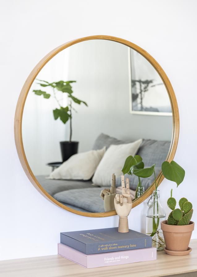Miroir Bambou diamètre 80 cm