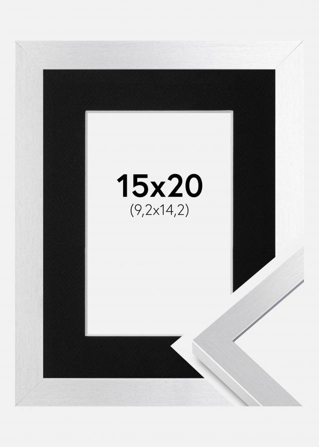 Cadre Selection Argent 15x20 cm - Passe-partout Noir 4x6 pouces