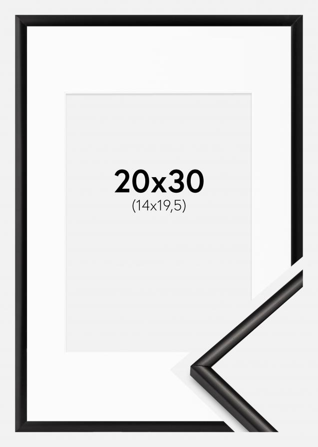 Cadre Scandi Matt Noir 20x30 cm - Passe-partout Blanc 15x21 cm (A5)