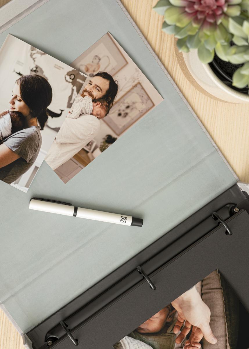 KAILA THROWBACK Grey - Coffee Table Photo Album (60 Pages Noires / 30 Feuilles)