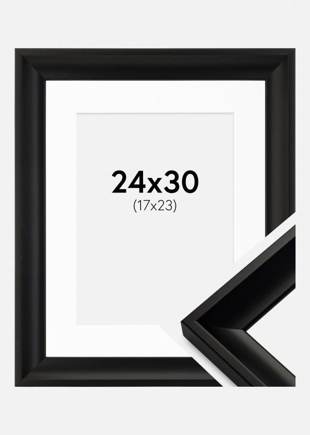 Cadre Öjaren Noir 24x30 cm - Passe-partout Blanc 18x24 cm