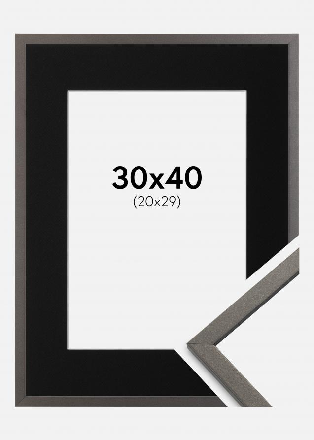 Cadre Edsbyn Graphite 30x40 cm - Passe-partout Noir 21x30 cm