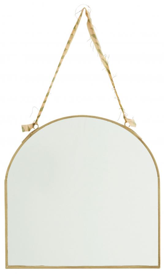 Miroir Demi Ovale Laiton 23x23 cm