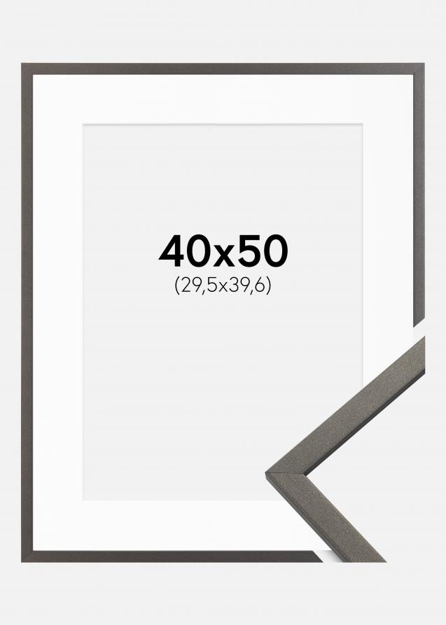 Cadre Edsbyn Graphite 40x50 cm - Passe-partout Blanc 12x16 pouces