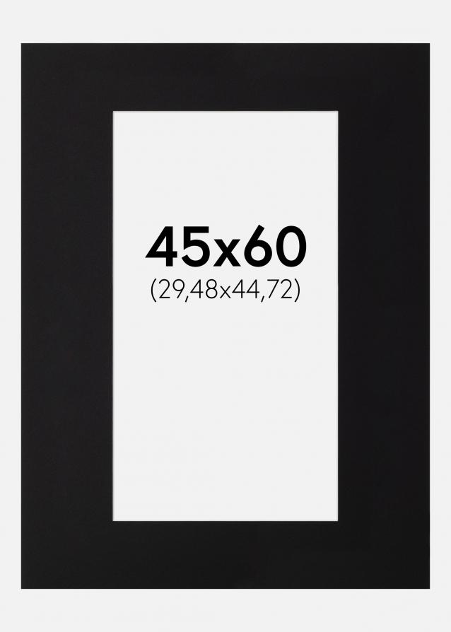 Passe-partout Noir Standard (noyau blanc) 45x60 cm (29,48x44,72)