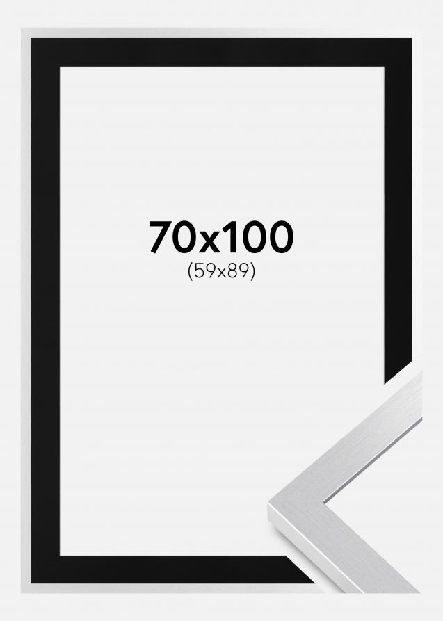 Cadre Selection Argent 70x100 cm - Passe-partout Noir 60x90 cm