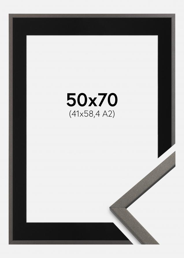 Cadre Edsbyn Graphite 50x70 cm - Passe-partout Noir 42x59,4 cm