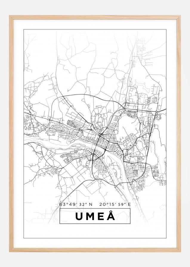 Map - Umeå - White