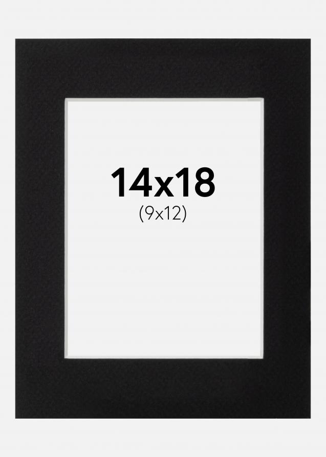 Passe-partout Noir Standard (noyau blanc) 14x18 cm (9x12)