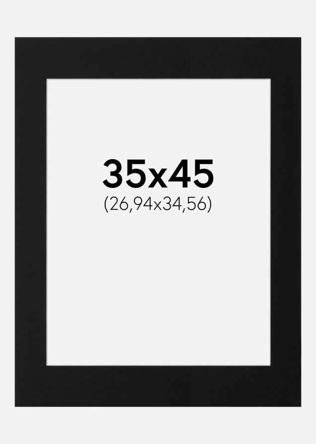 Passe-partout Noir Standard (noyau blanc) 35x45 cm (26,94x34,56)