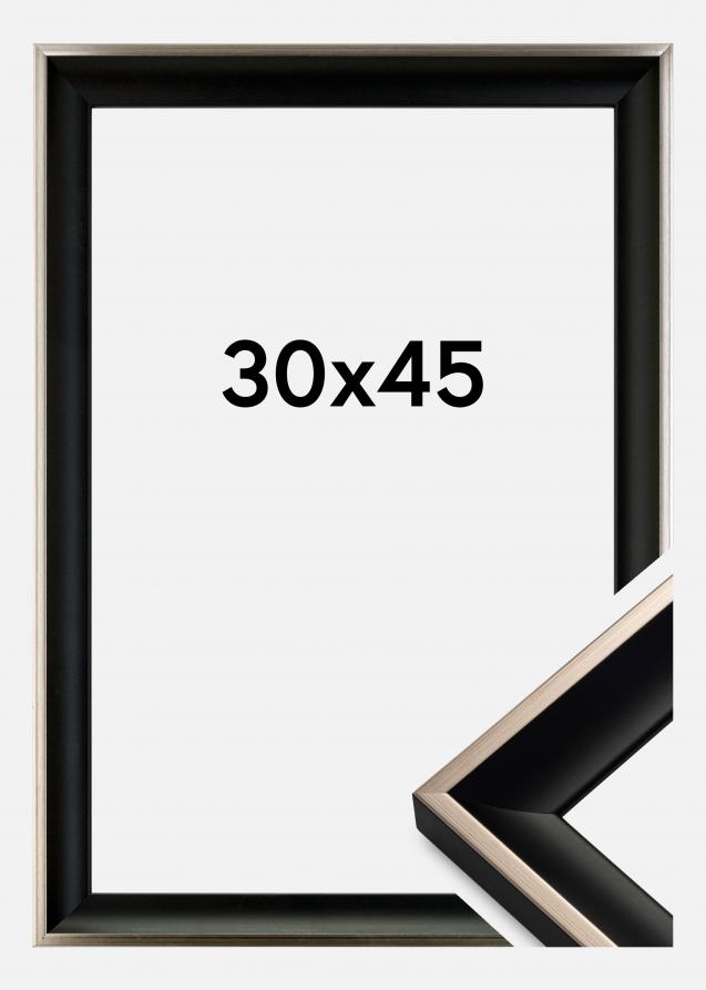 Cadre Öjaren Verre Acrylique Noir-Argent 30x45 cm