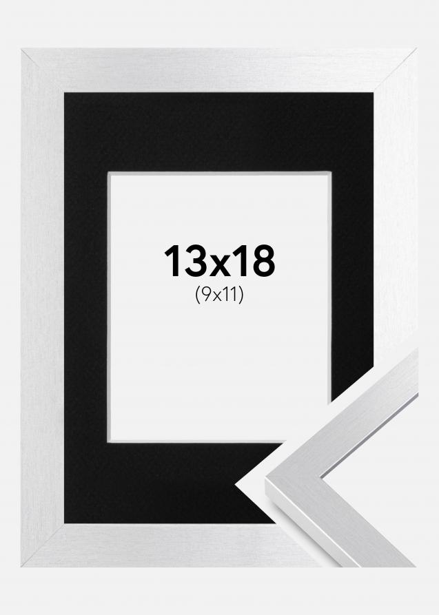 Cadre Selection Argent 13x18 cm - Passe-partout Noir 10x12 cm
