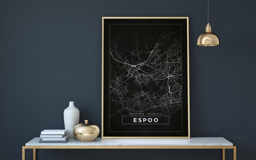 Map - Espoo - Black