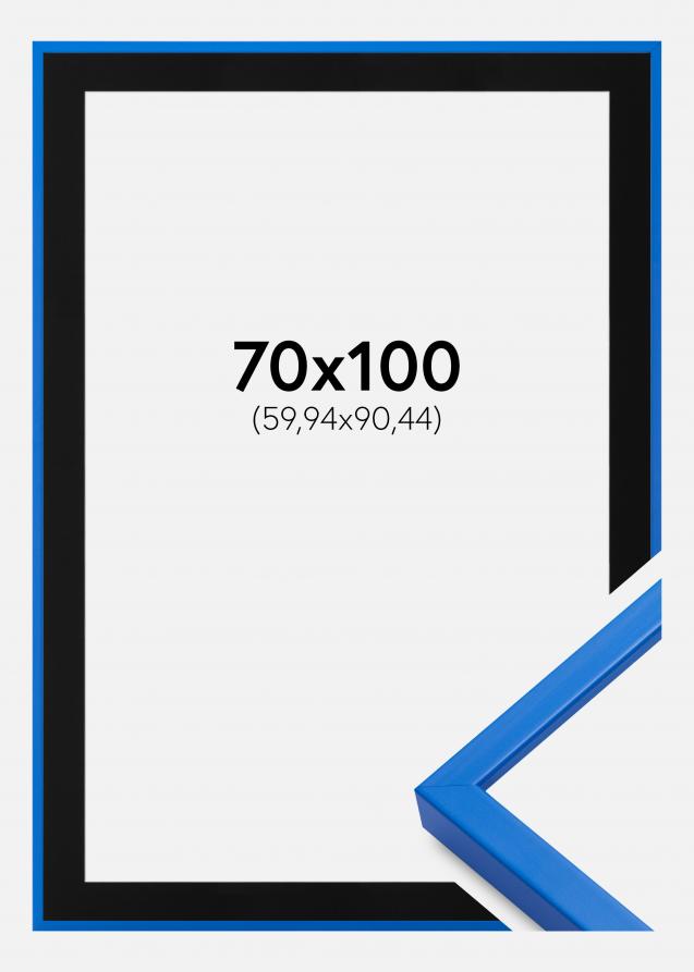 Cadre E-Line Bleu 70x100 cm - Passe-partout Noir 24x36 pouces