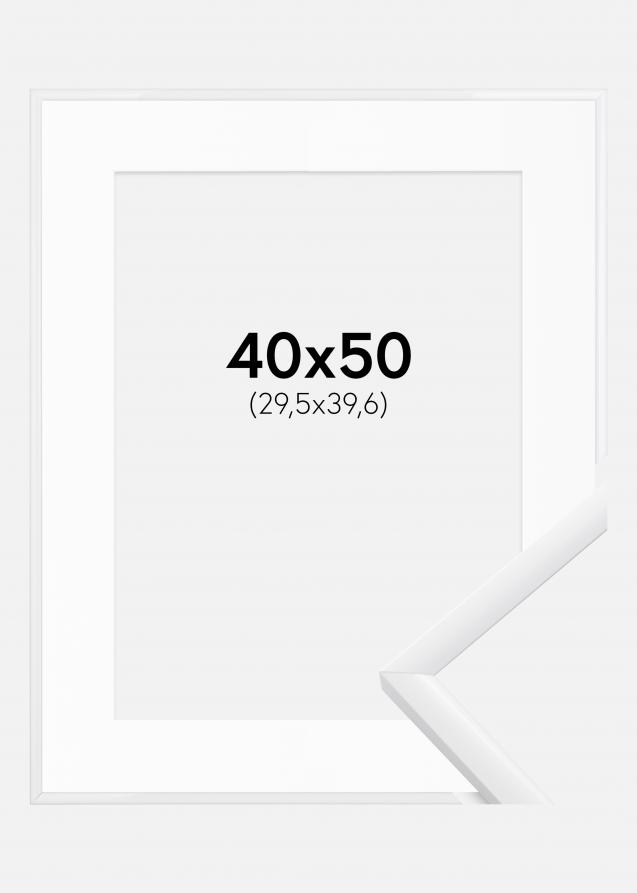 Cadre New Lifestyle Blanc 40x50 cm - Passe-partout Blanc 12x16 pouces