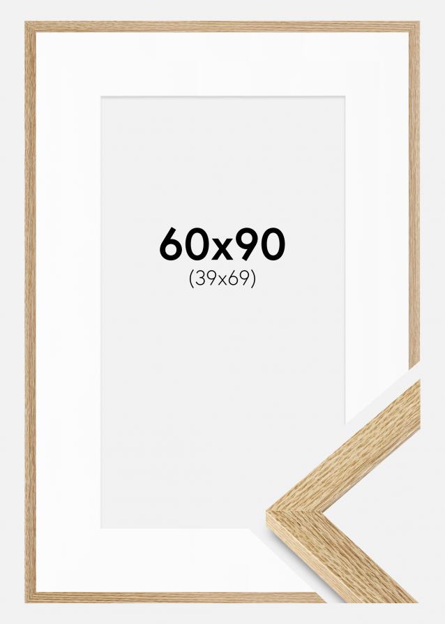 Cadre Selection Chêne 60x90 cm - Passe-partout Blanc 40x70 cm