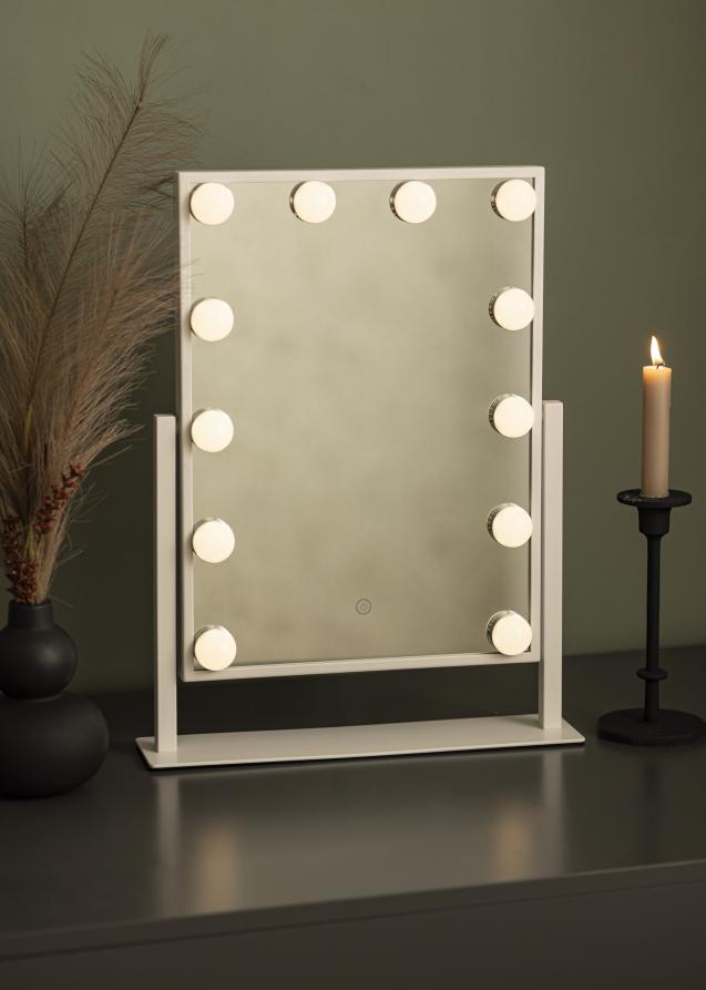 KAILA Miroir de maquillage I Blanc - 36x47 cm