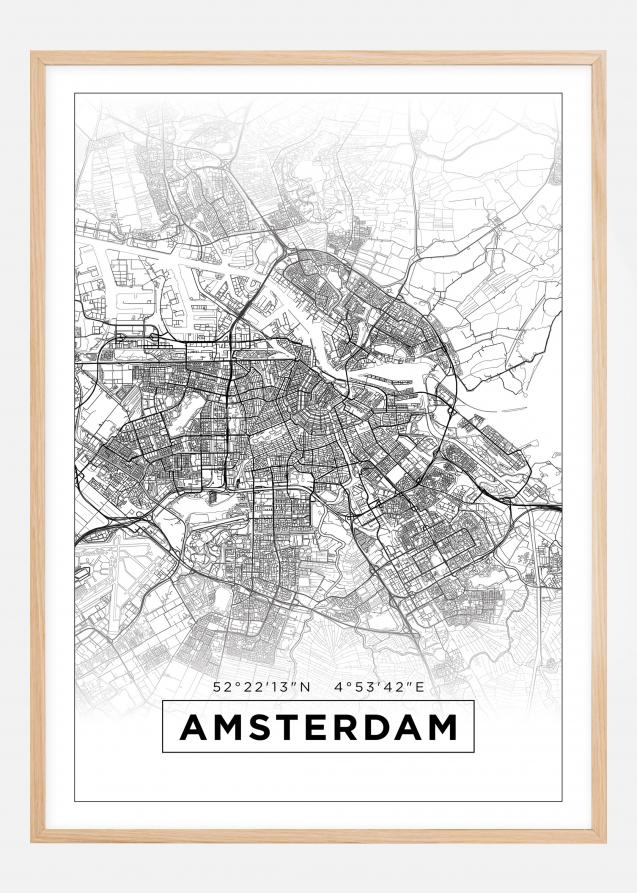 Map - Amsterdam - White