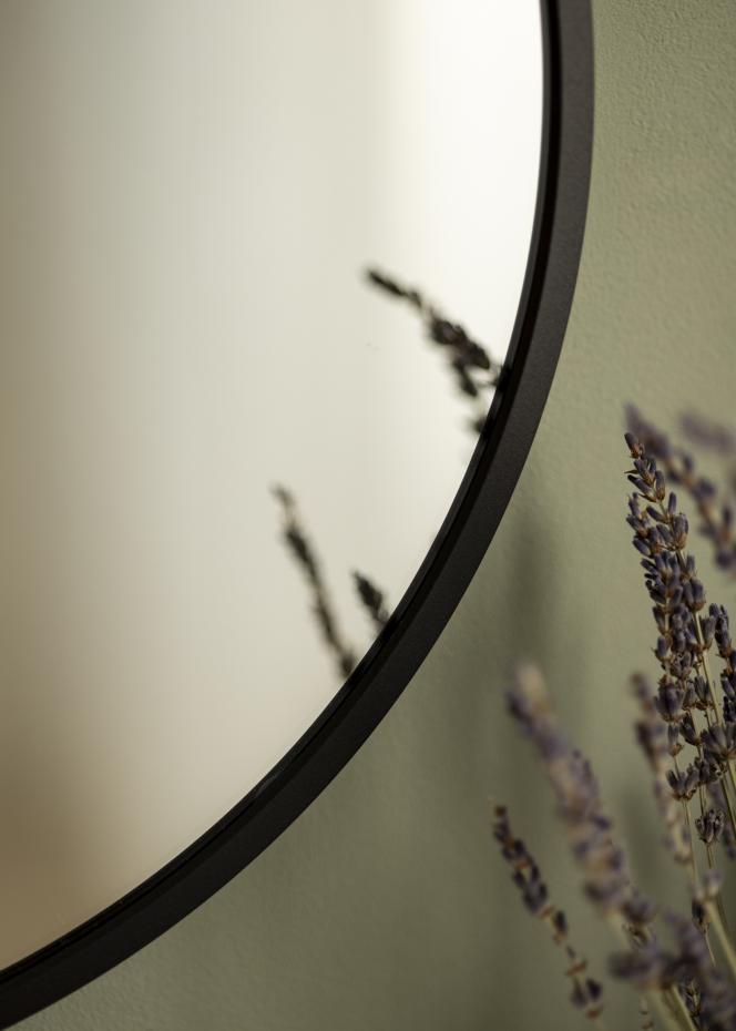 KAILA Round Mirror - Edge Black diamtre 40 cm