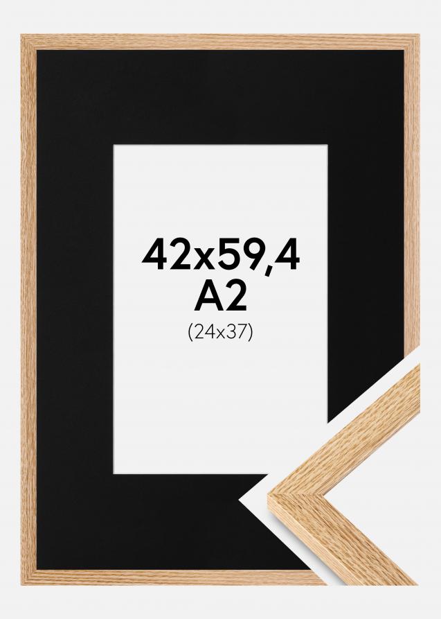 Cadre Selection Chêne 42x59,4 cm (A2) - Passe-partout Noir 25x38 cm
