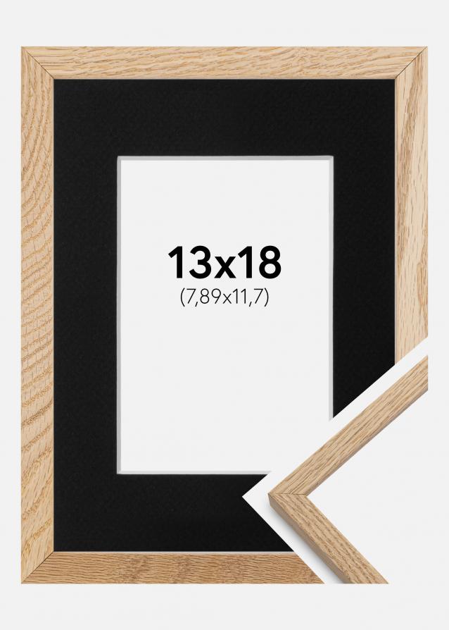 Cadre Oslo Chêne 13x18 cm - Passe-partout Noir 3,5x5 pouces