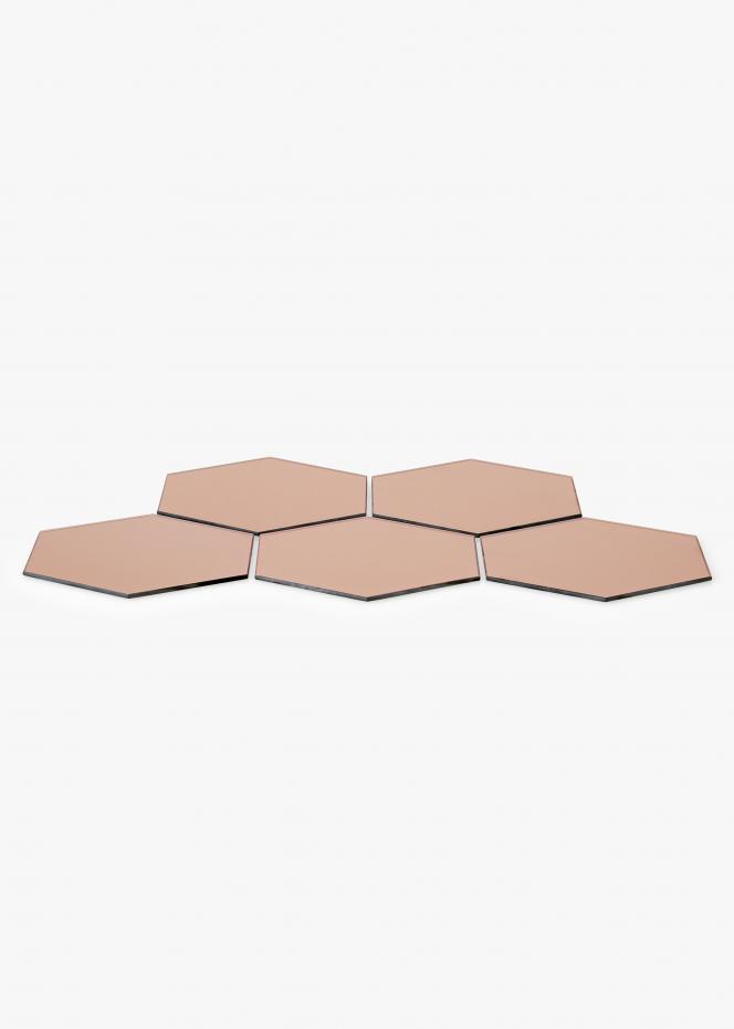 KAILA Miroir Hexagon Rose Gold 18x21 cm - 5-pack