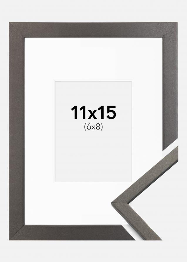 Cadre Edsbyn Graphite 11x15 cm - Passe-partout Blanc 7x9 cm
