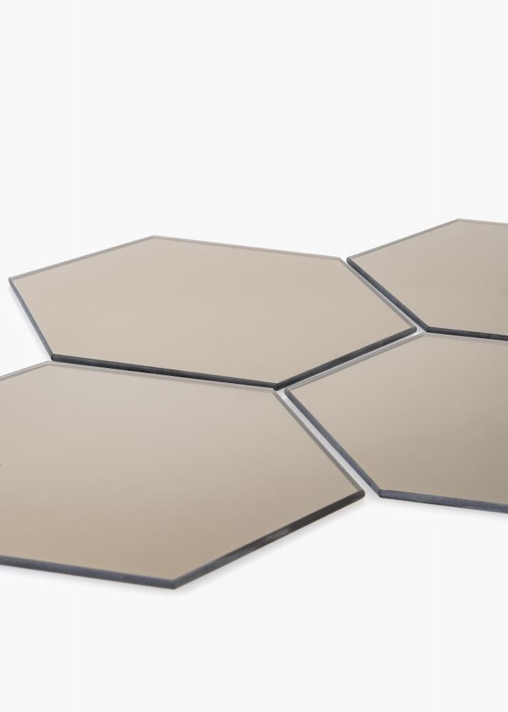 KAILA Miroir Hexagon Dark Bronze 18x21 cm - 5-pack