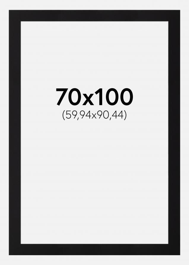Passe-partout Noir Standard (noyau blanc) 70x100 cm (59,94x90,44)