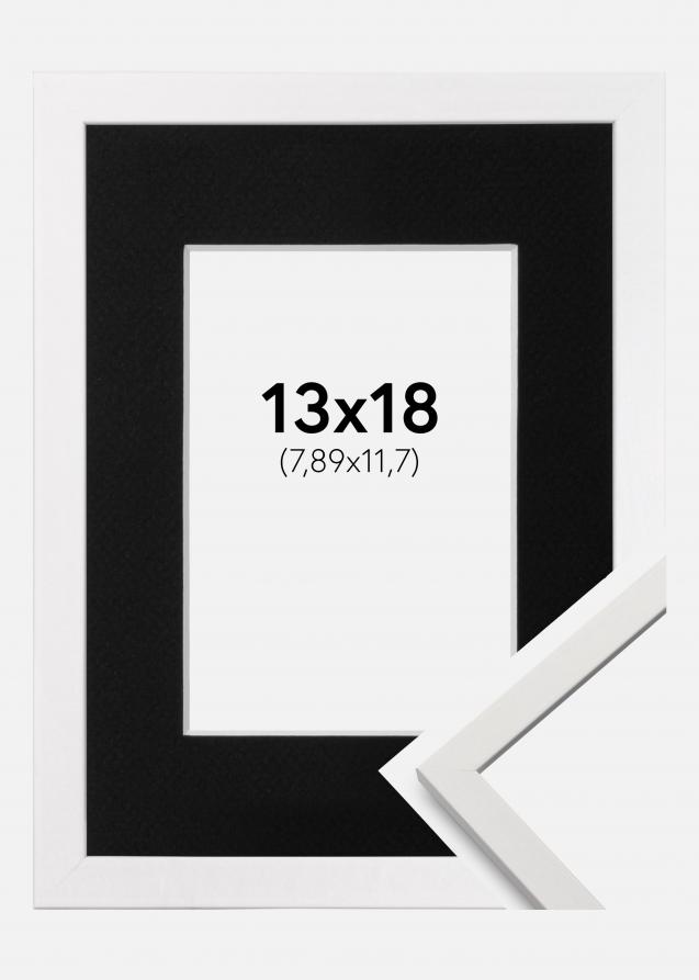 Cadre Edsbyn Blanc 13x18 cm - Passe-partout Noir 3,5x5 pouces (8,89x12,7 cm)