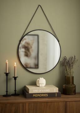 Miroir rond Modern Noir 51 cm 