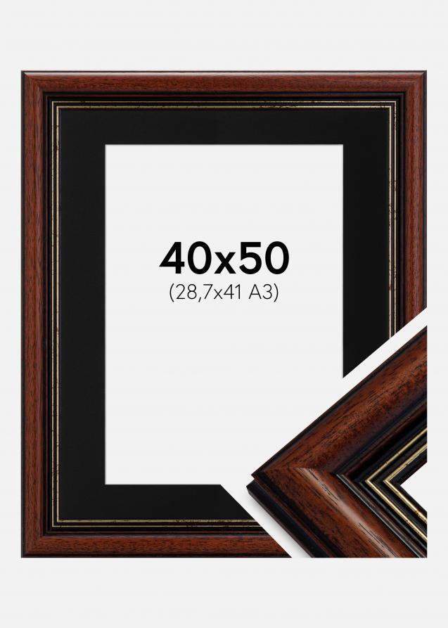 Cadre Old Retro 40x50 cm - Passe-partout Noir 29,7x42 cm (A3)