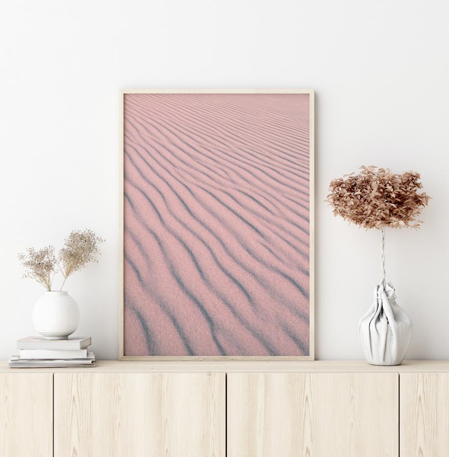 Pink Sandy Waves Poster