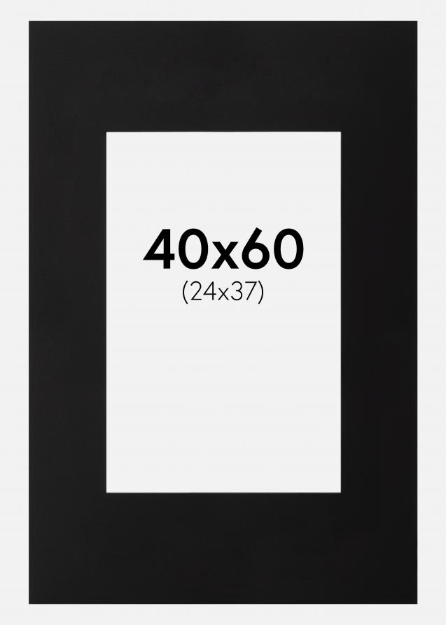 Passe-partout Noir (noyau noir) 40x60 cm (24x37)