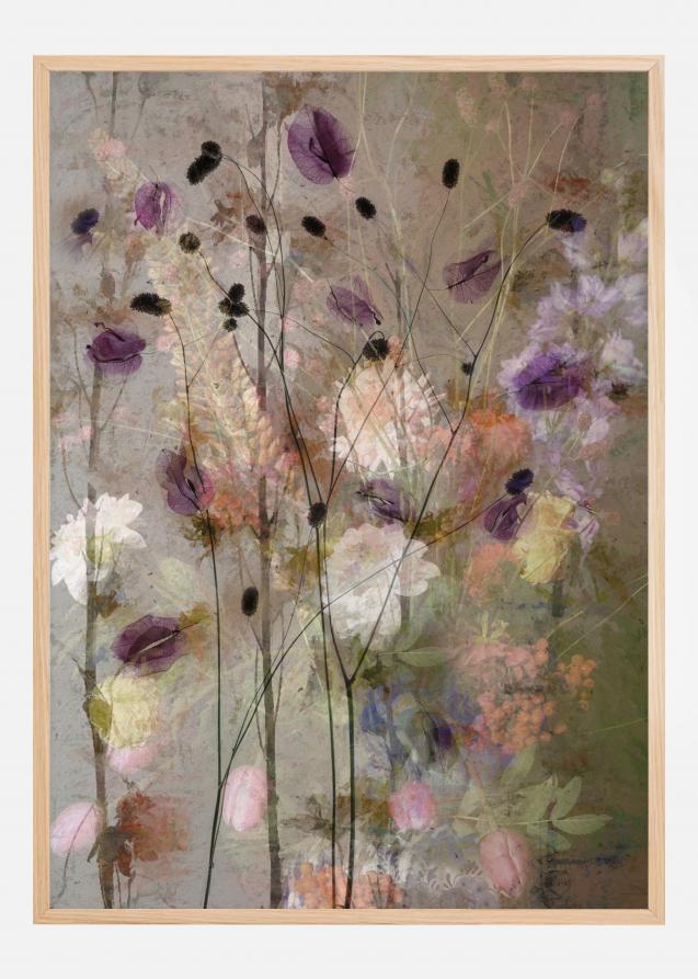 Painterly Flowers Poster
