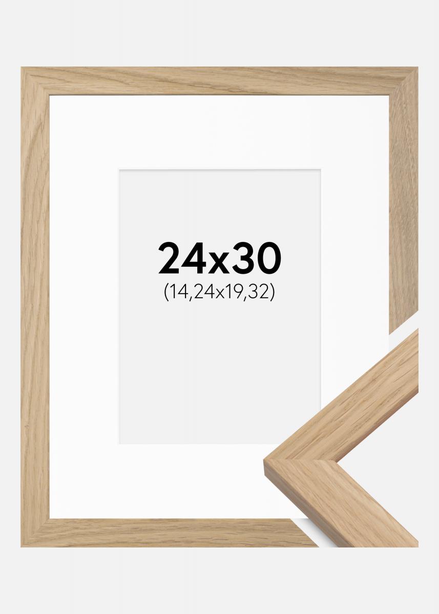 Achetez Cadre Brown Wood 50x60 cm - Passe-partout Blanc 14x18