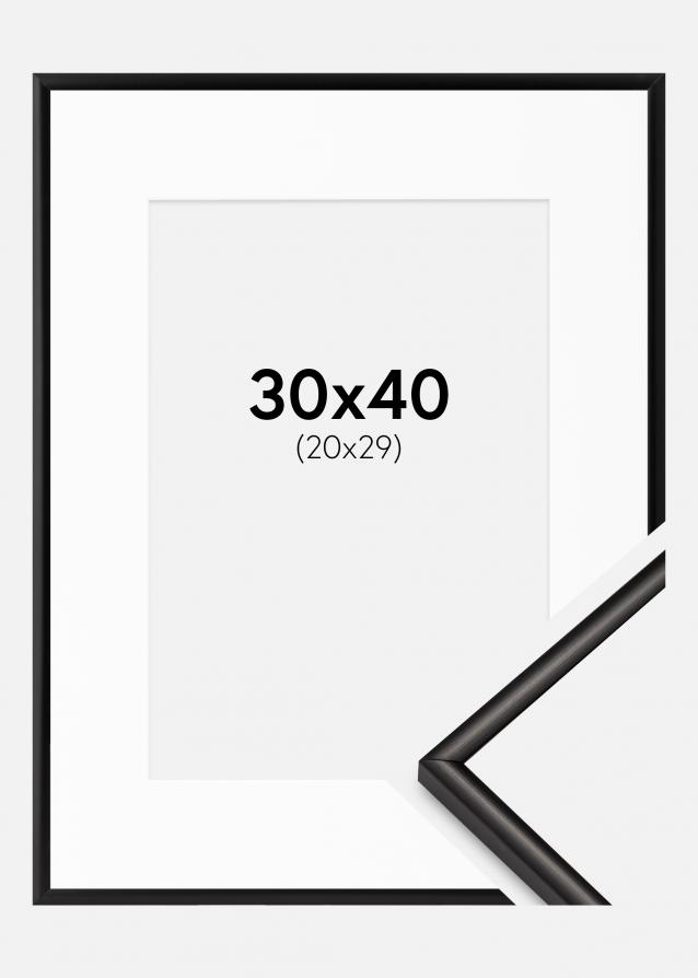 Cadre Scandi Matt Noir 30x40 cm - Passe-partout Blanc 21x30 cm
